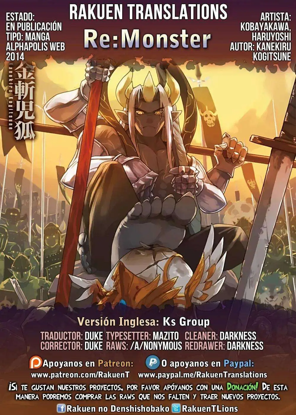 Re:Monster capítulo 99, página 1