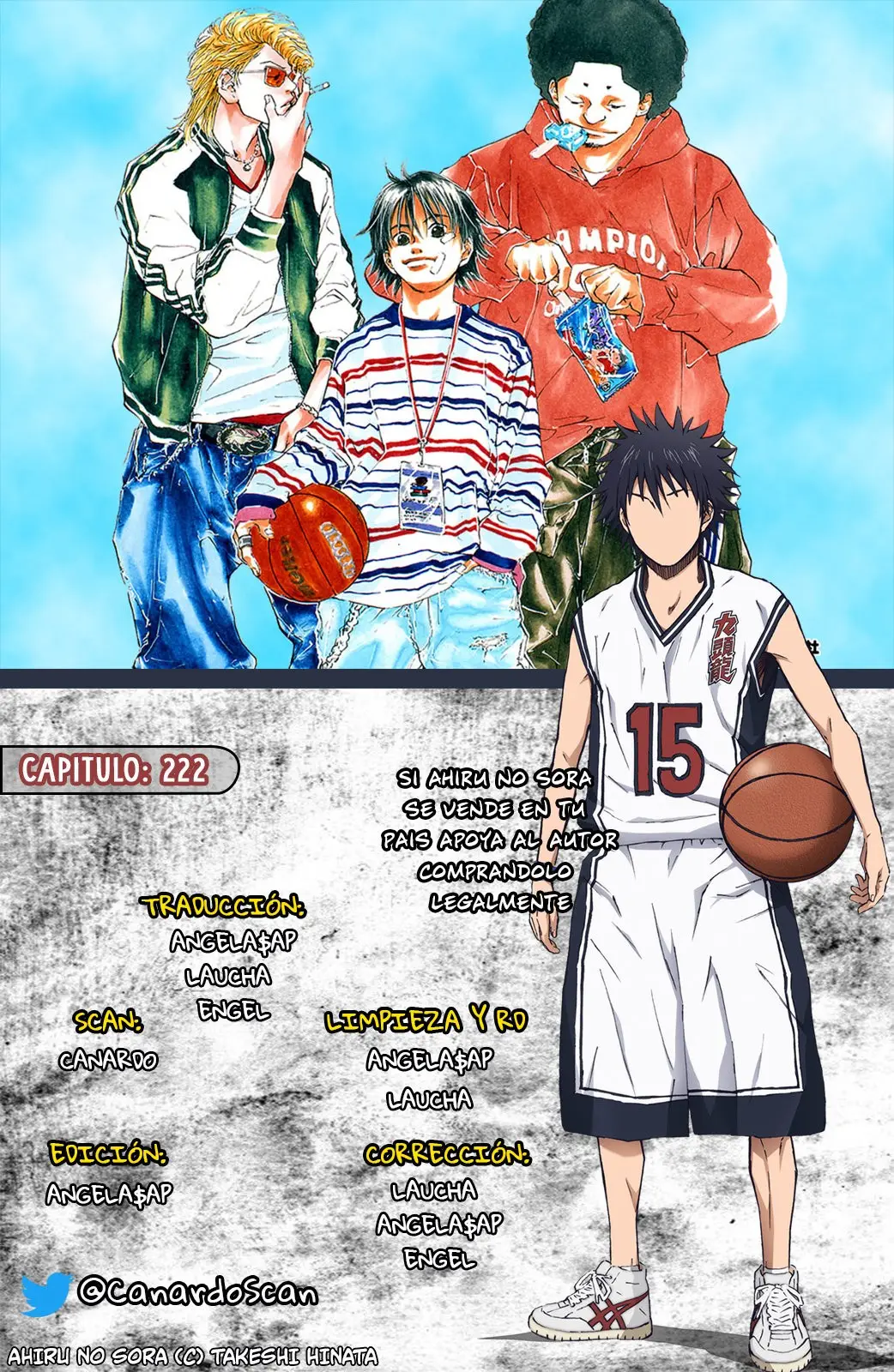 Ahiru no Sora capítulo 222, página 1
