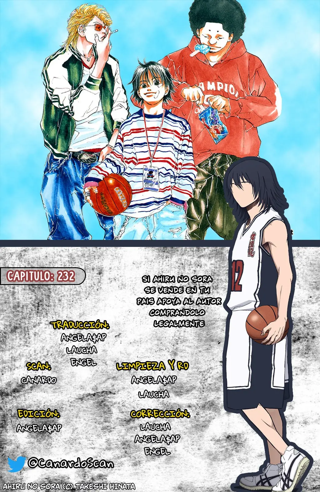 Ahiru no Sora capítulo 232, página 1