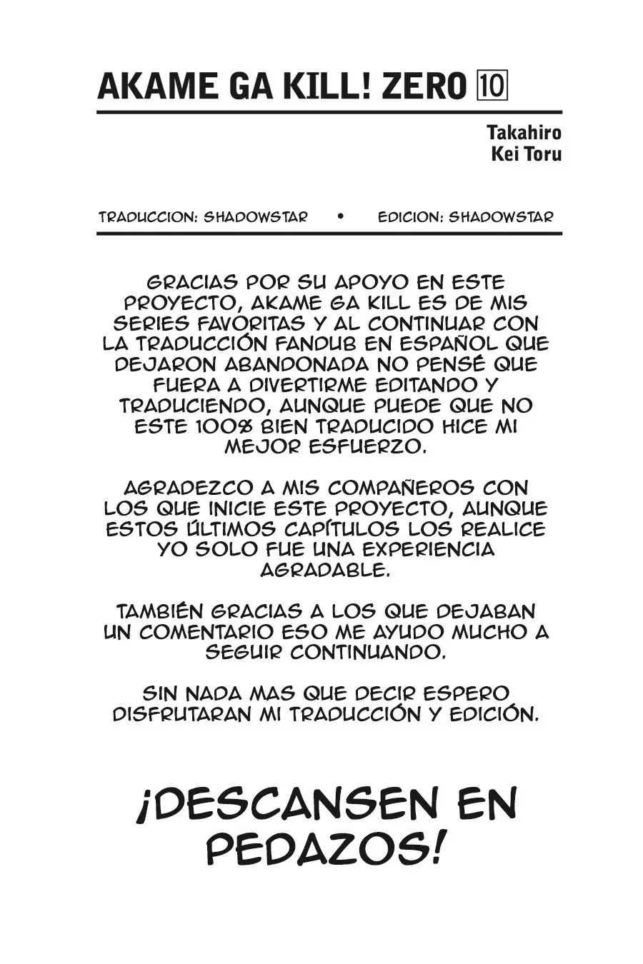 Akame ga KILL! ZERO capítulo 60, página 39