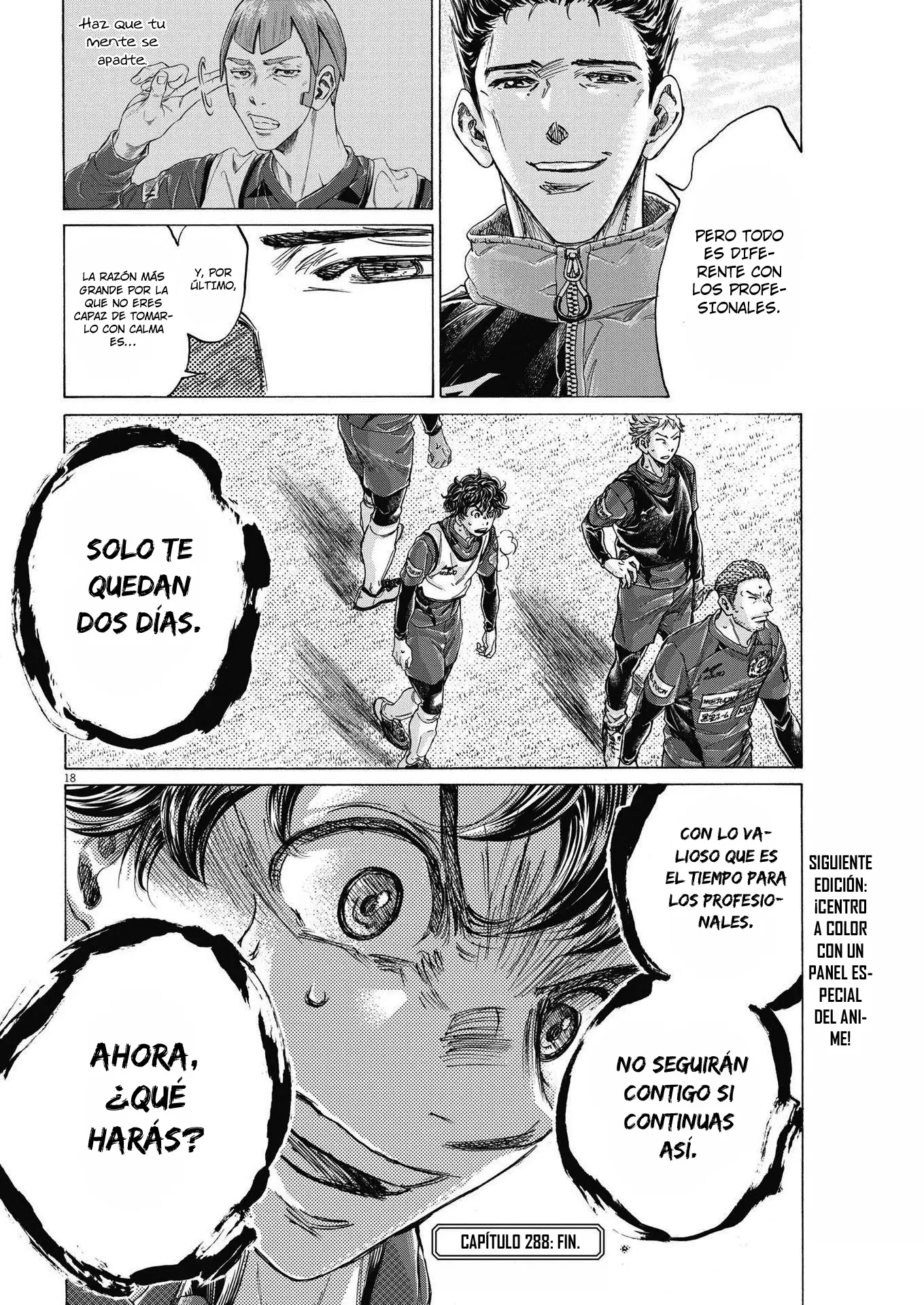 Ao ashi capítulo 288, página 18