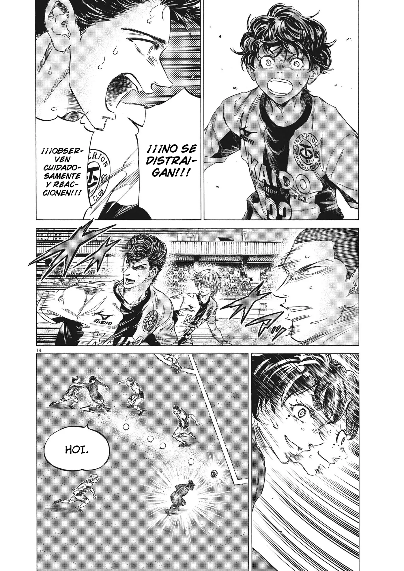 Ao ashi capítulo 353, página 14