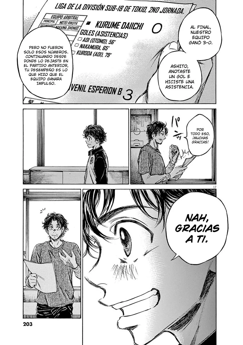 Ao ashi capítulo 61, página 19