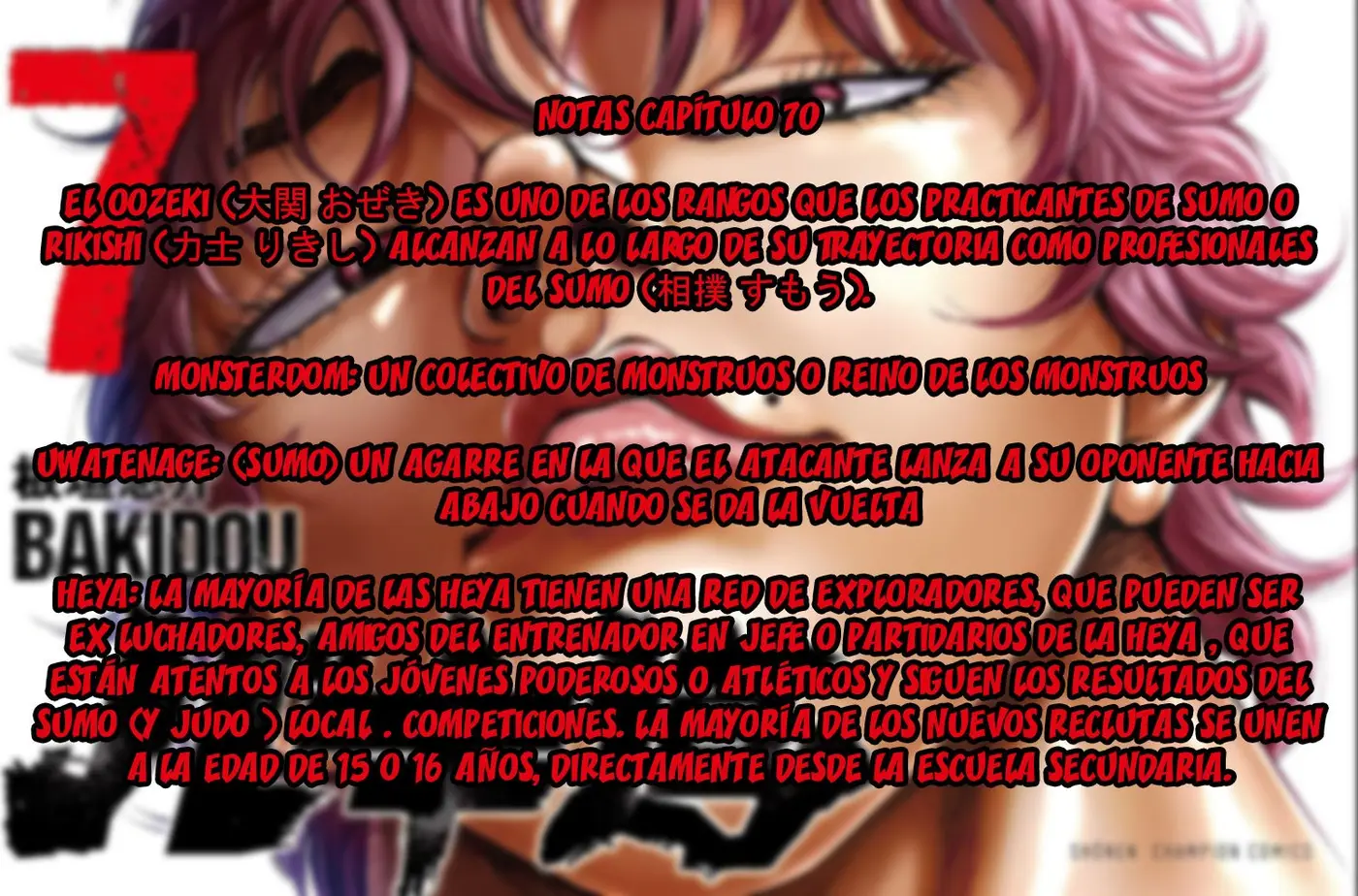 Baki Dou capítulo 70, página 20