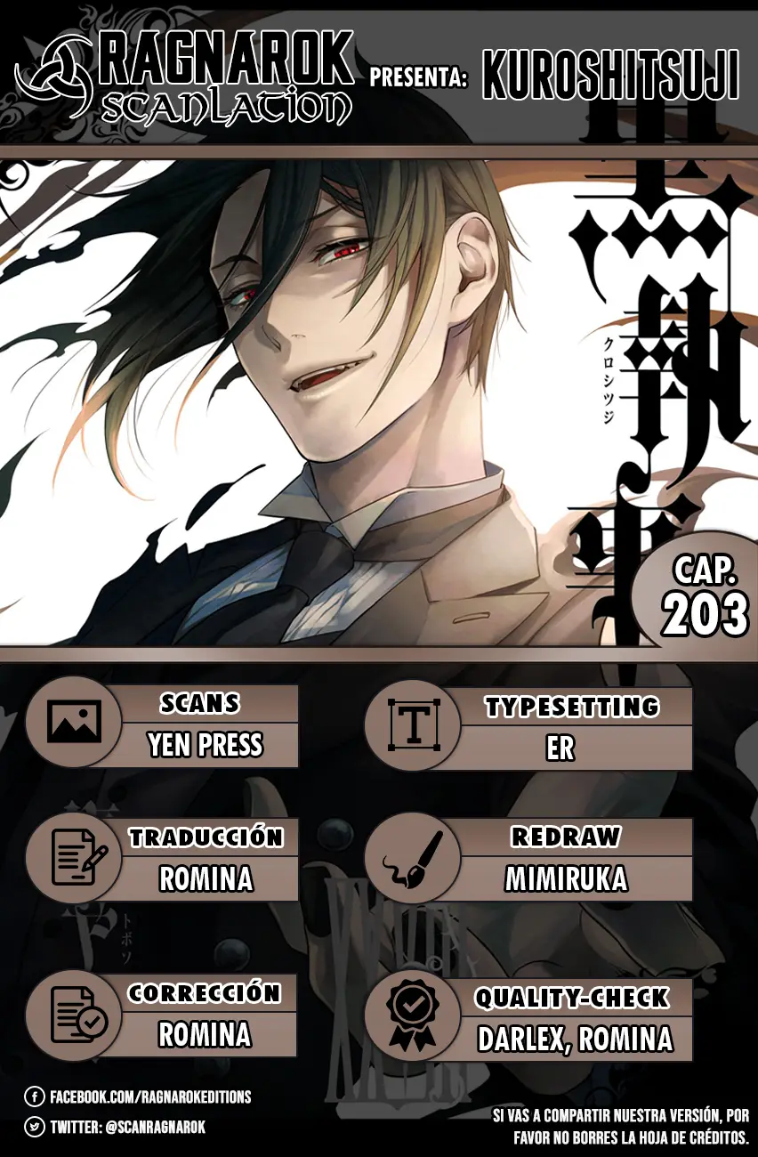 Black Butler capítulo 203, página 1