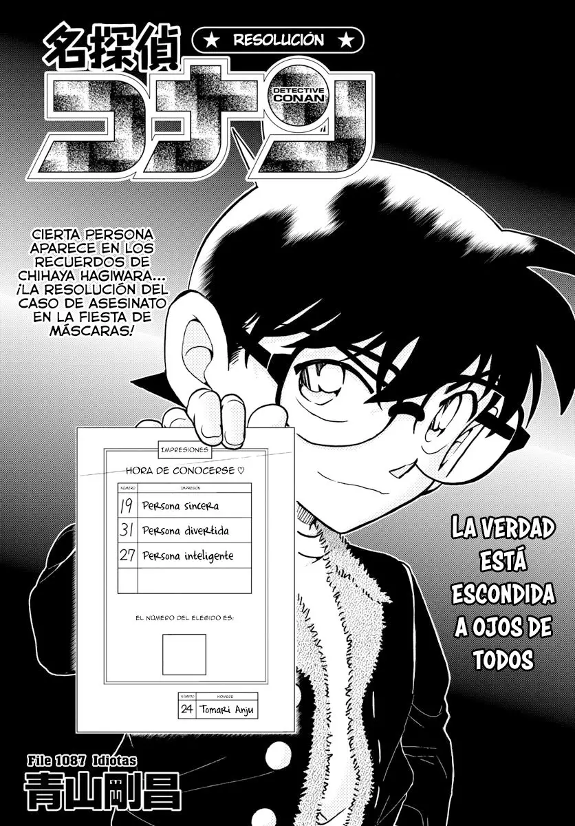 Detective Conan capítulo 1087, página 1