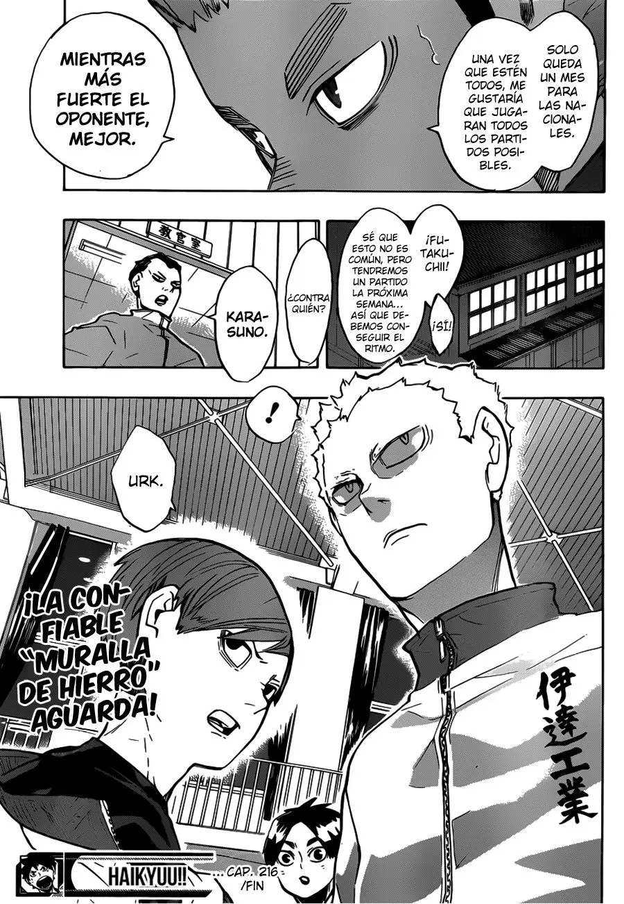 Haikyu!! capítulo 216, página 18