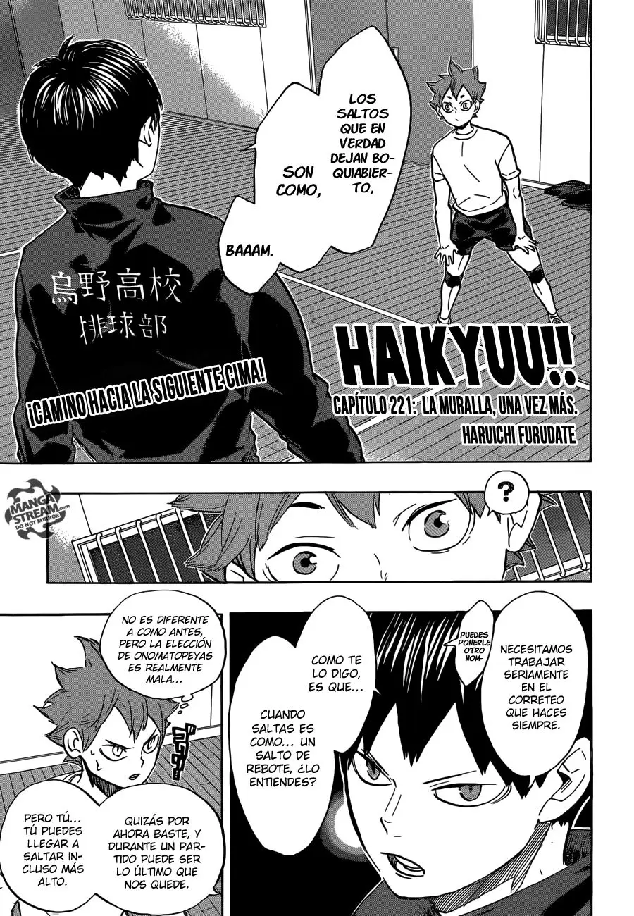 Haikyu!! capítulo 221, página 3