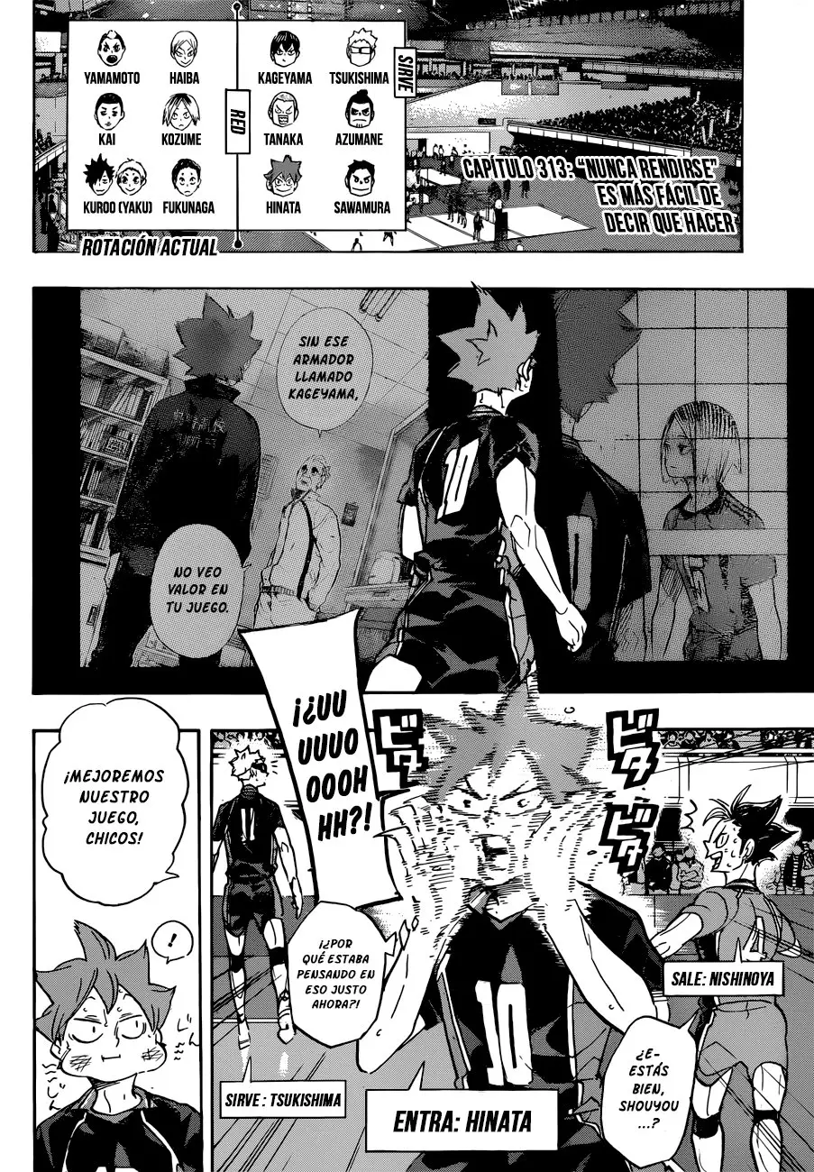 Haikyu!! capítulo 313, página 3