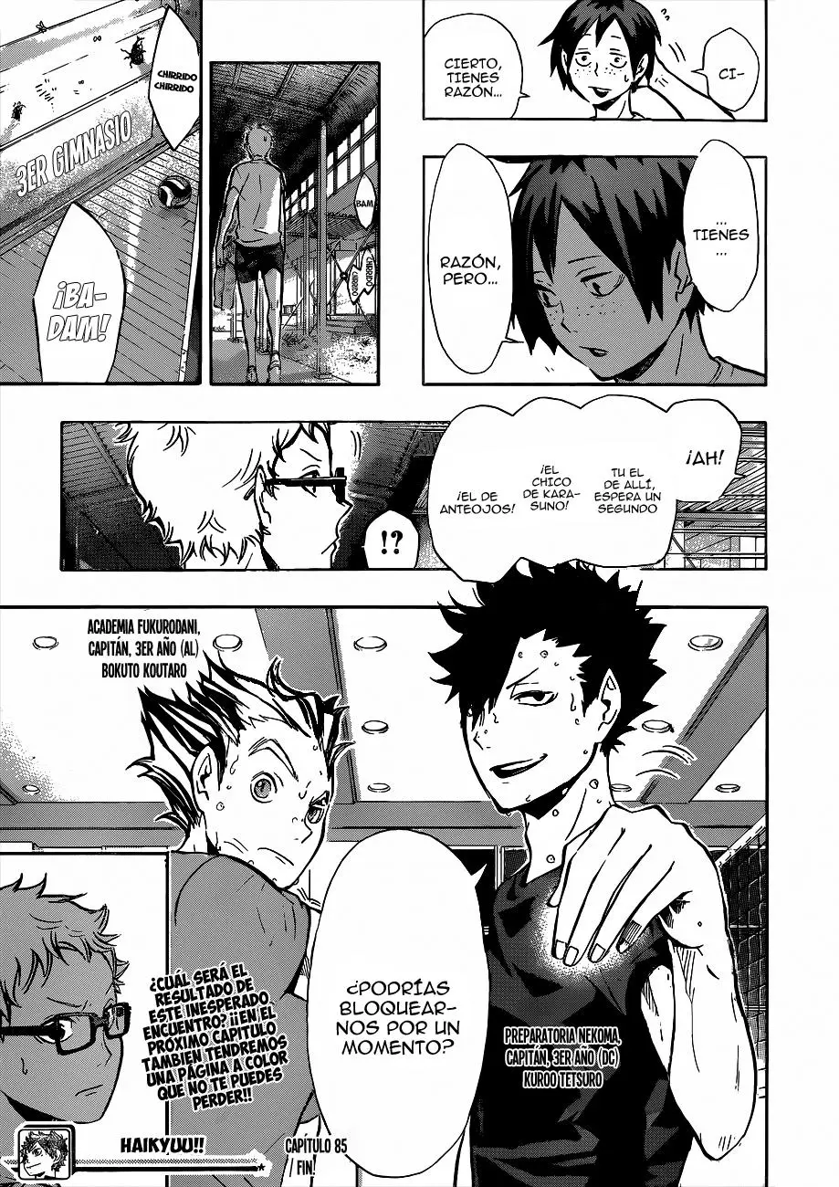 Haikyu!! capítulo 85, página 20