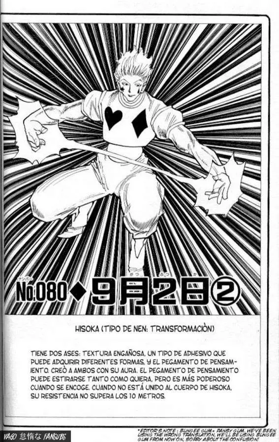 Hunter X Hunter capítulo 80, página 3