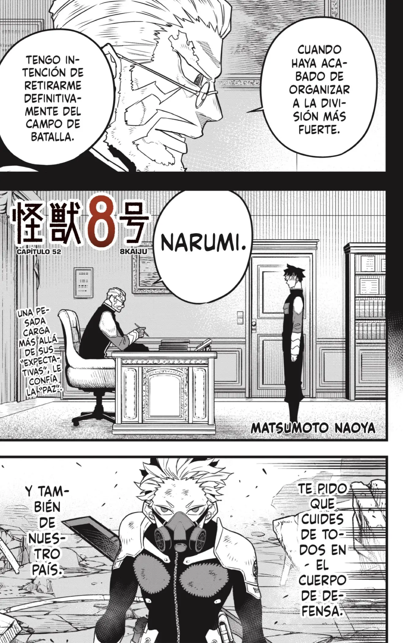 Kaiju No. 8 capítulo 52, página 1