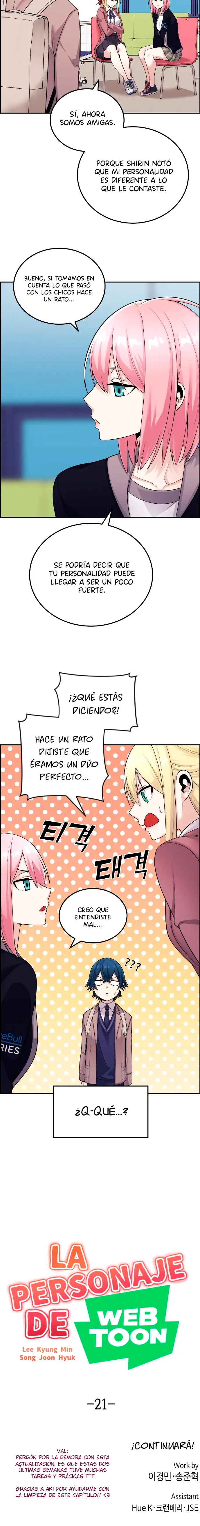 La Personaje Del Webtoon capítulo 21, página 18