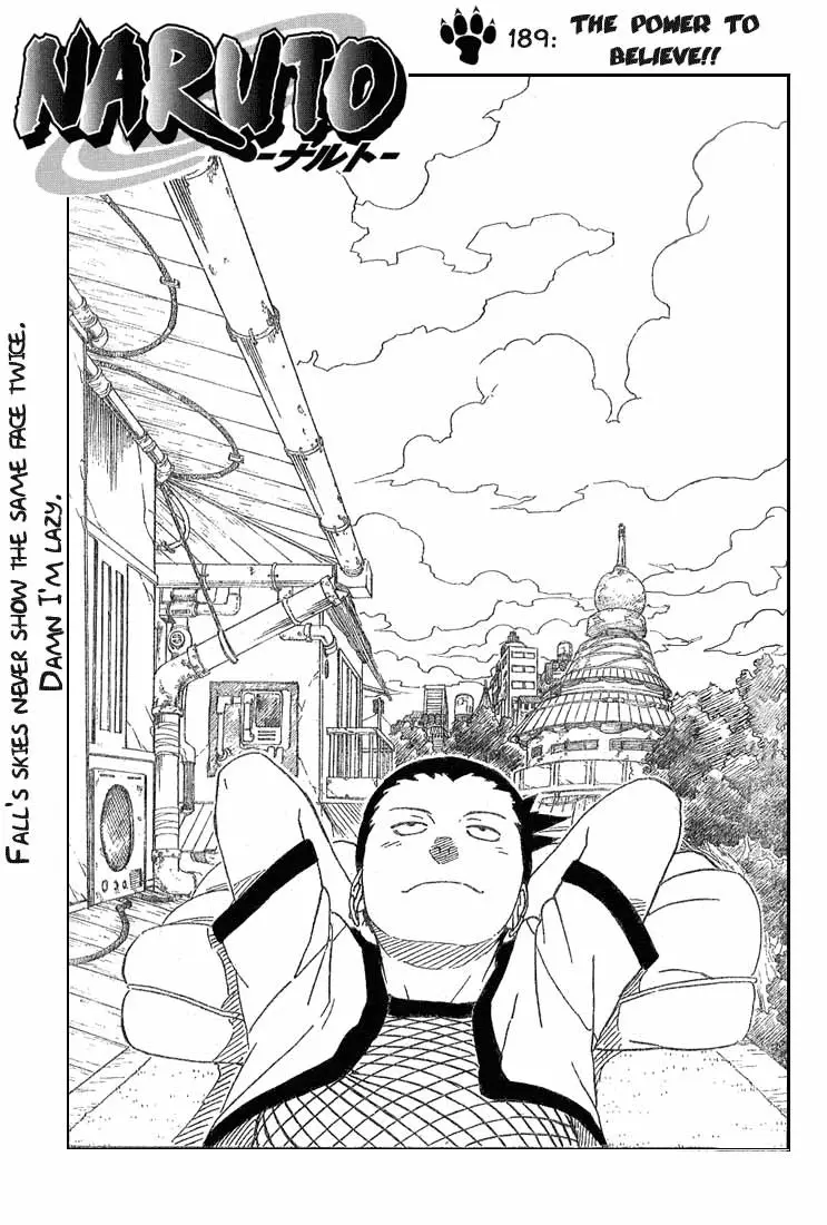 Naruto capítulo 189, página 1