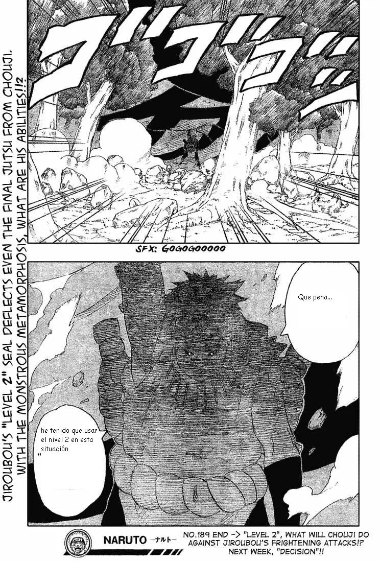Naruto capítulo 189, página 18
