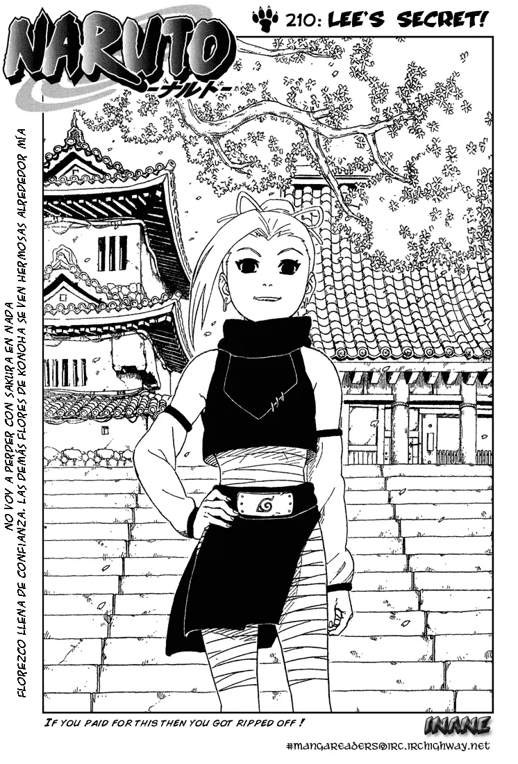 Naruto capítulo 210, página 1