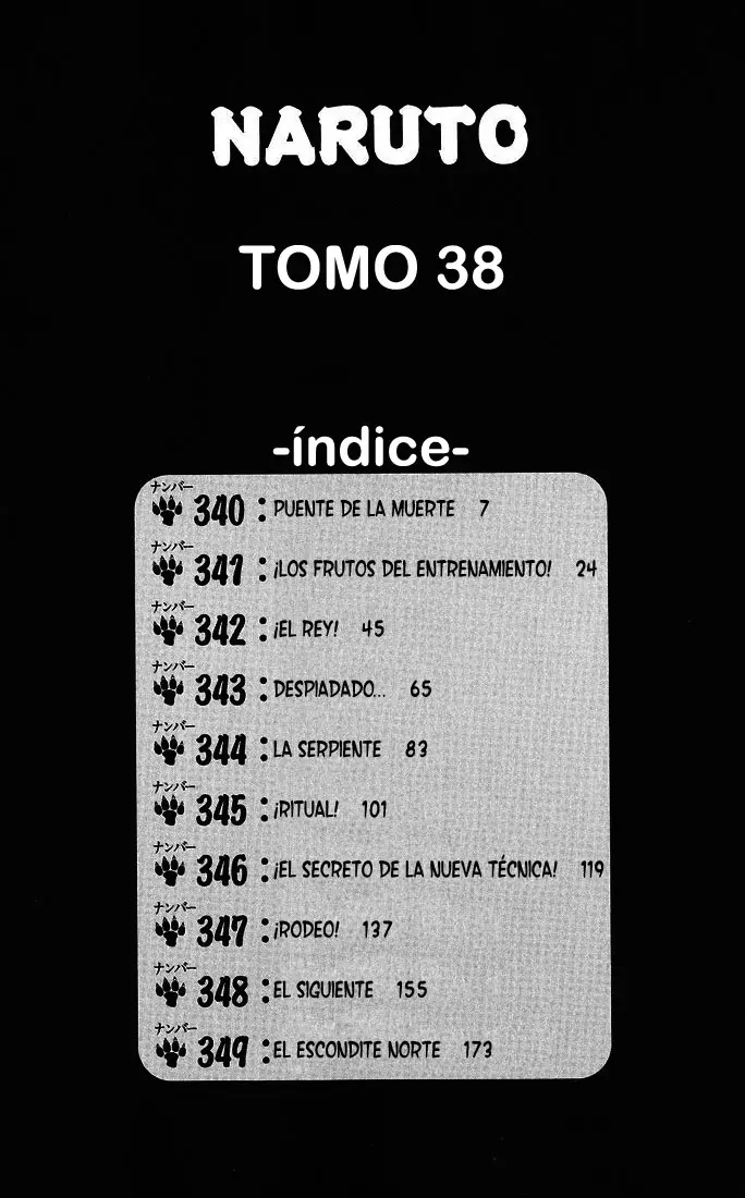 Naruto capítulo 340, página 1