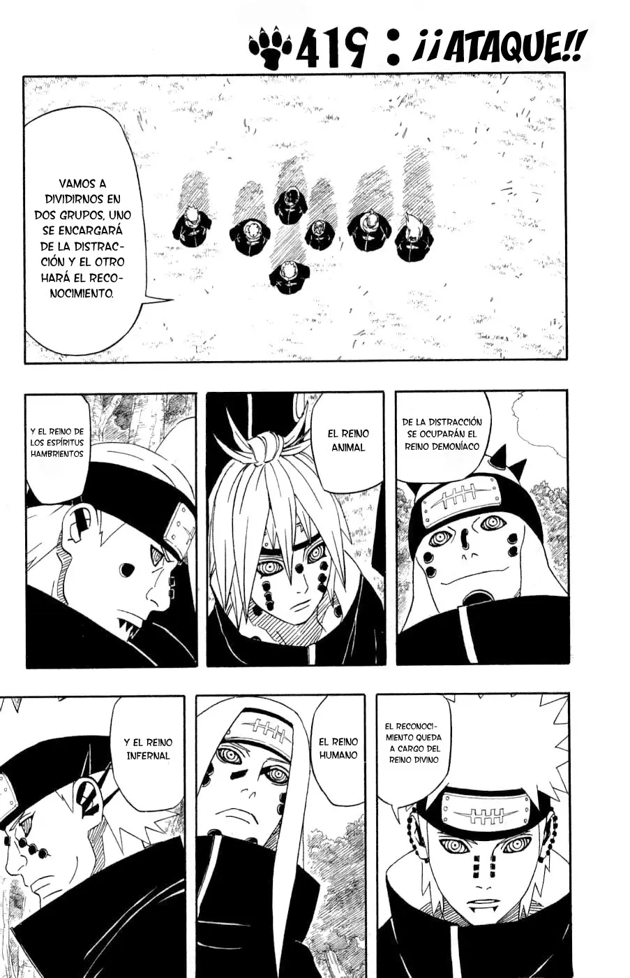 Naruto capítulo 419, página 1