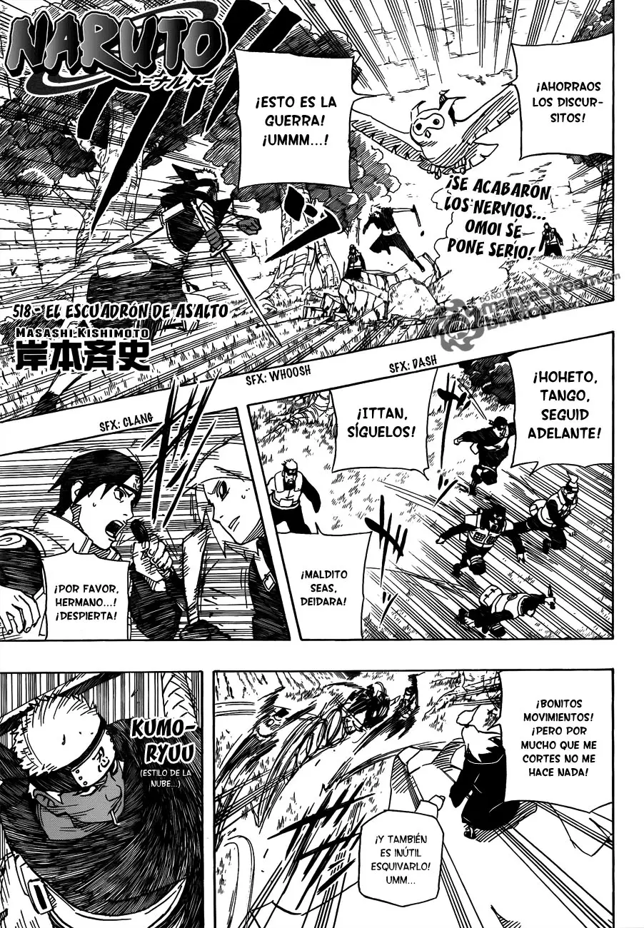 Naruto capítulo 518, página 1