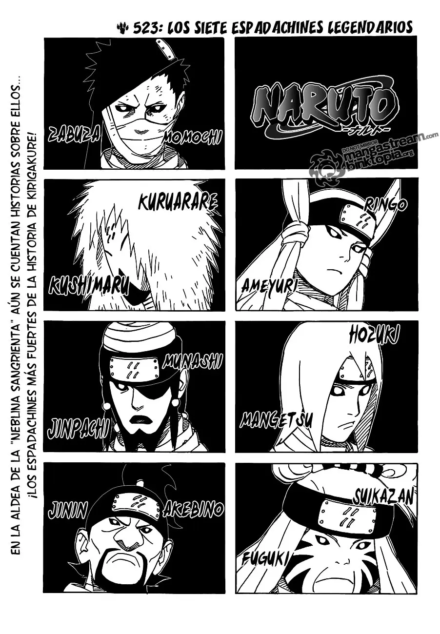 Naruto capítulo 523, página 1