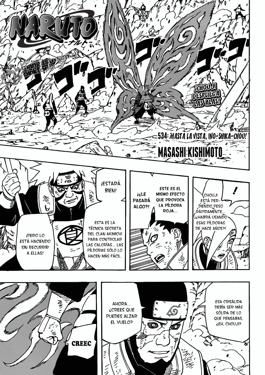 Naruto capítulo 534, página 1