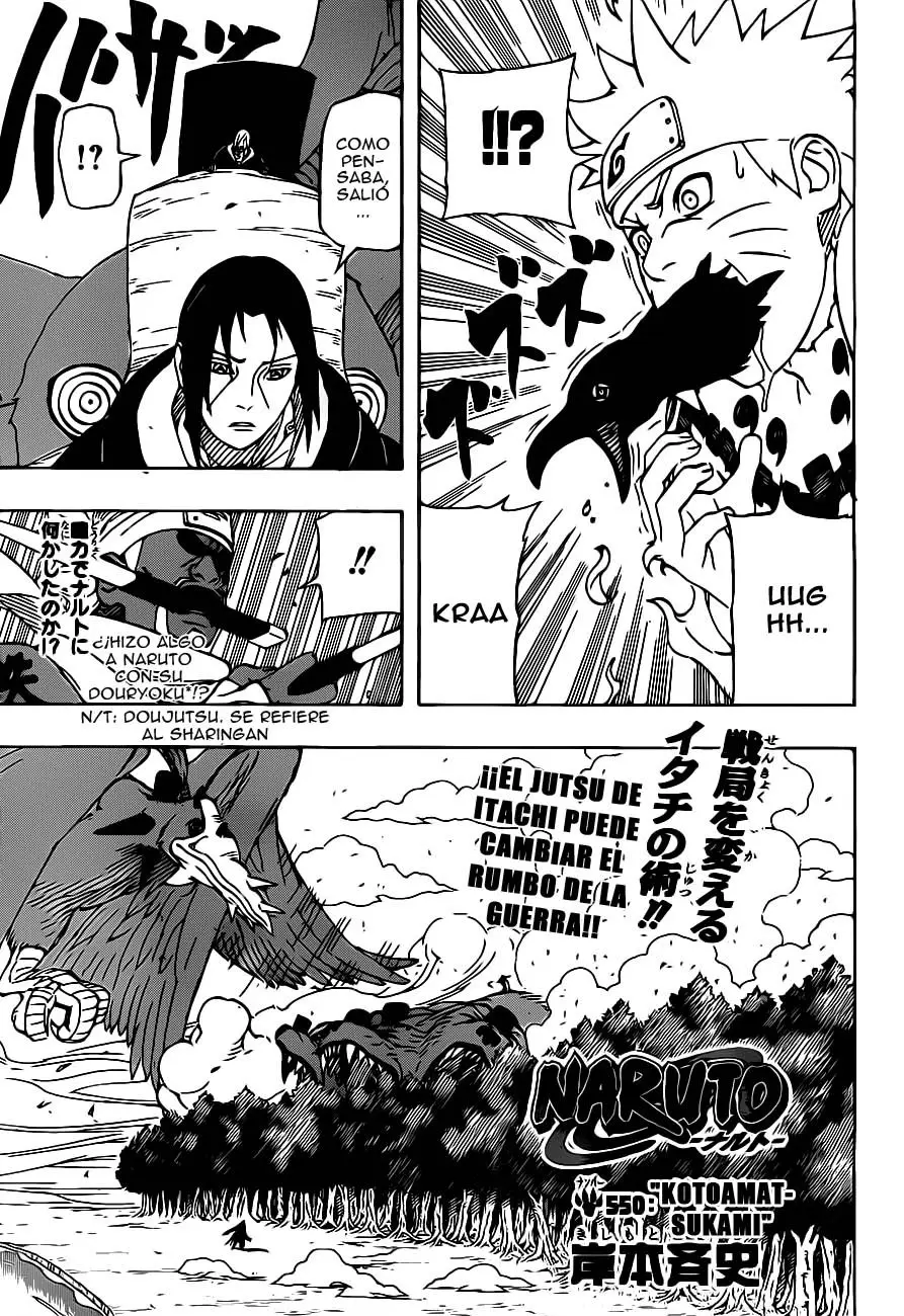 Naruto capítulo 550, página 1