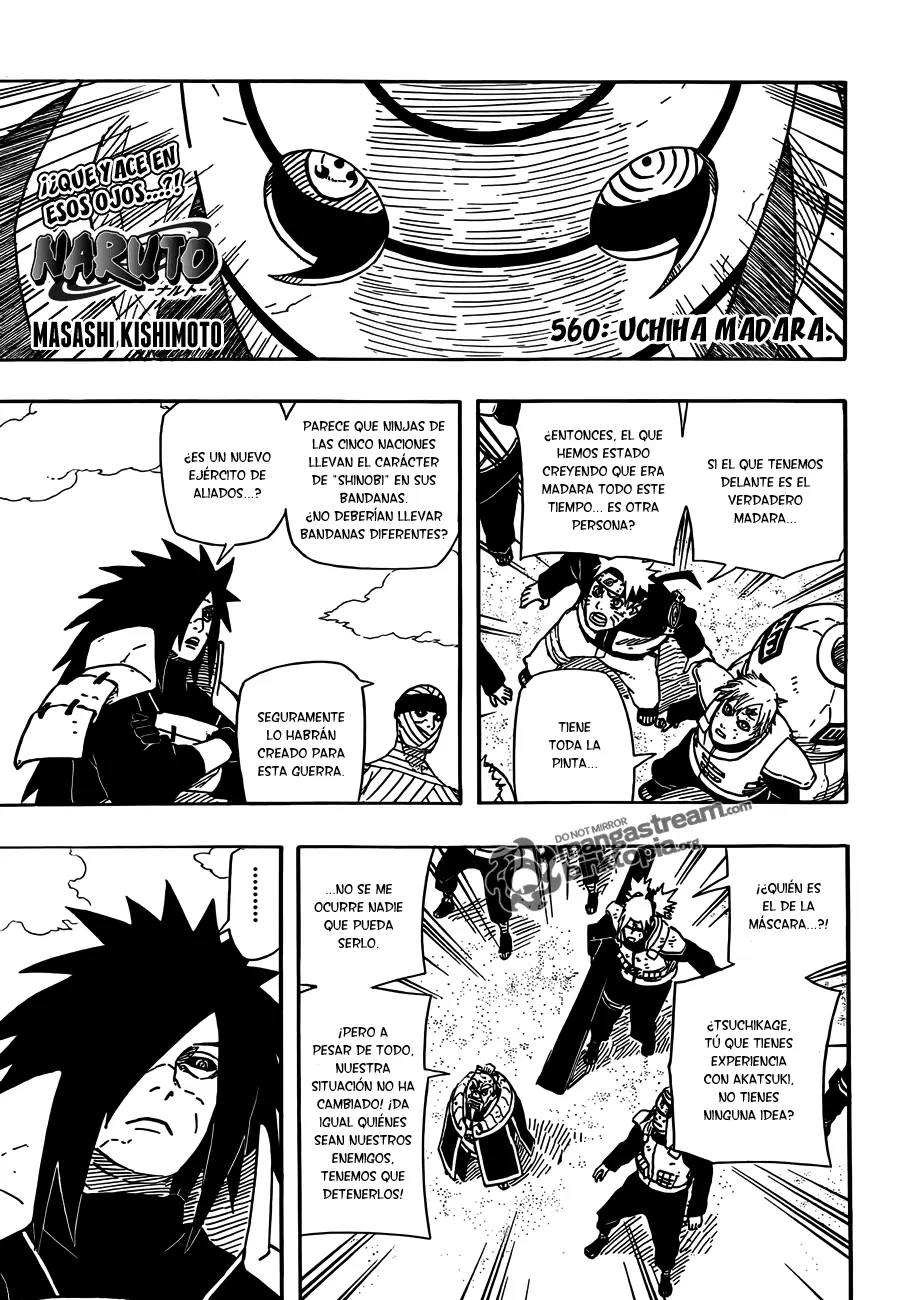 Naruto capítulo 560, página 1