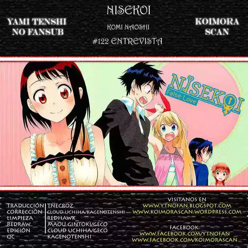Nisekoi capítulo 122, página 1
