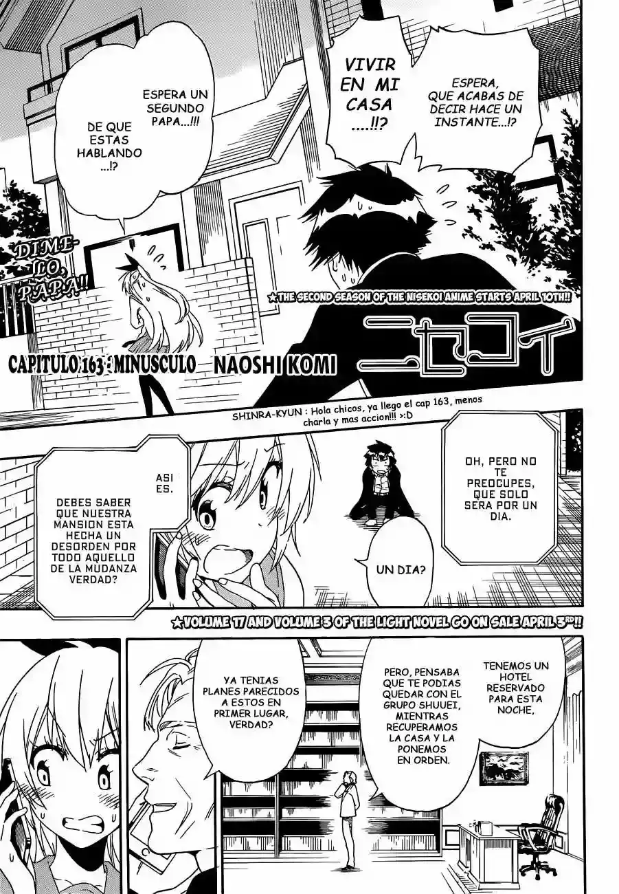 Nisekoi capítulo 163, página 1