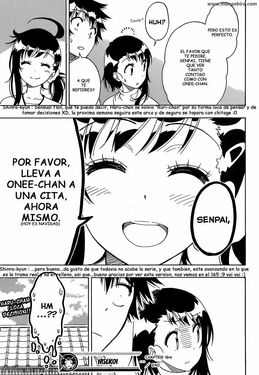 Nisekoi capítulo 164, página 18