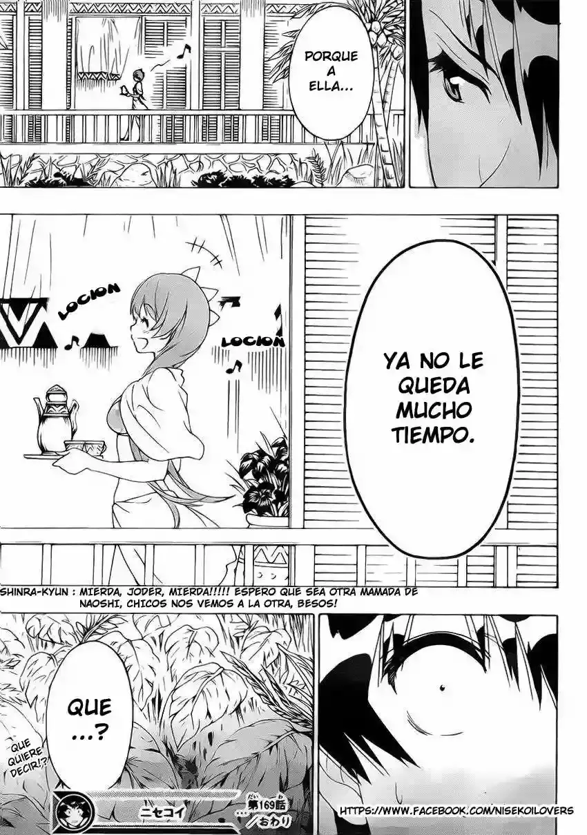 Nisekoi capítulo 169, página 20