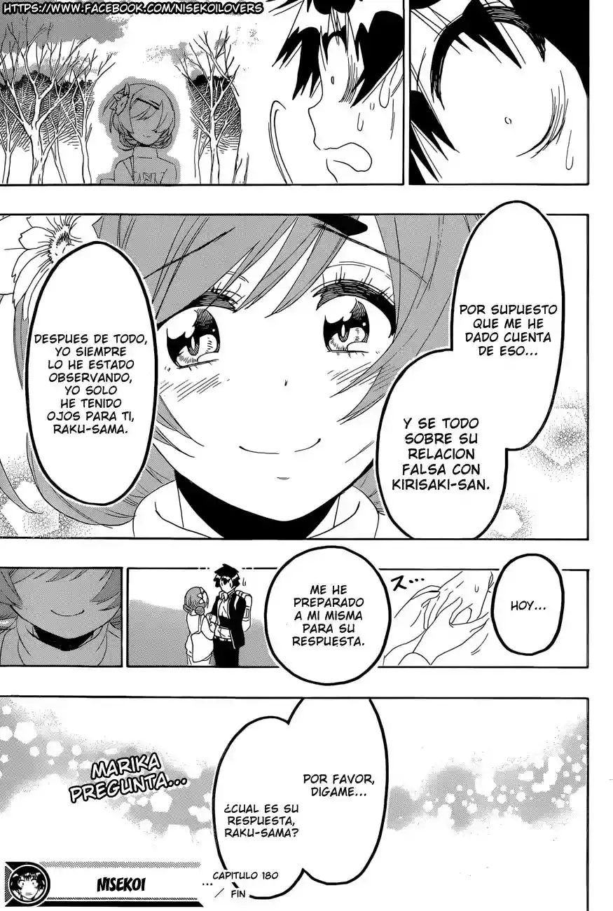 Nisekoi capítulo 180, página 20