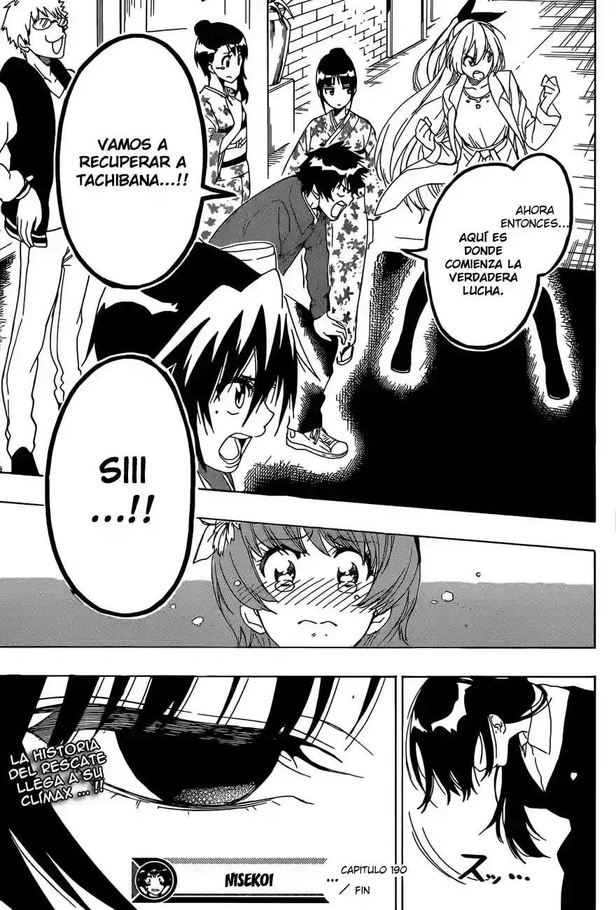 Nisekoi capítulo 190, página 20