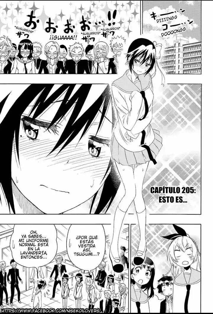 Nisekoi capítulo 205, página 3