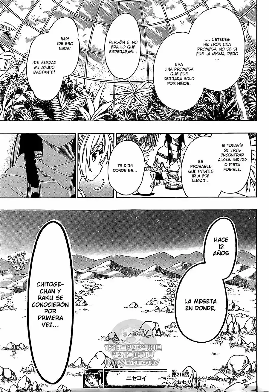 Nisekoi capítulo 216, página 20