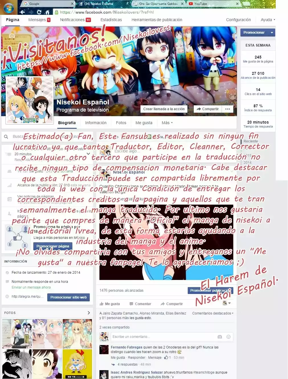 Nisekoi capítulo 218, página 21