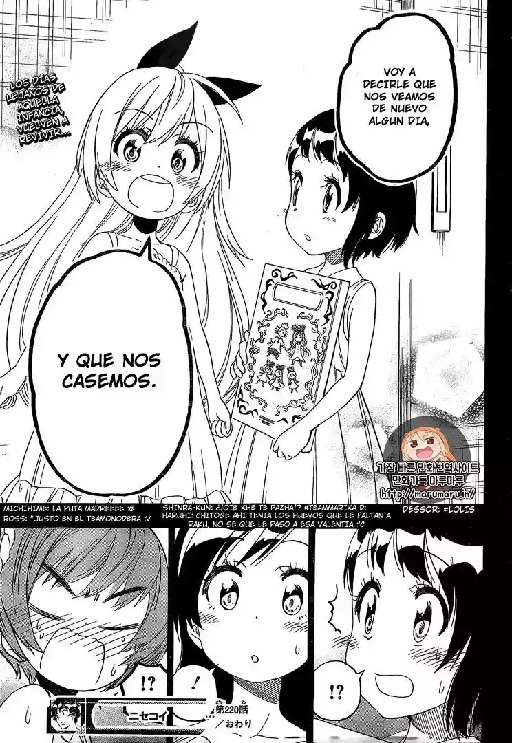Nisekoi capítulo 220, página 20