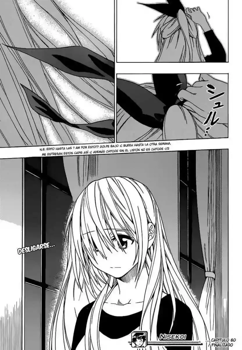 Nisekoi capítulo 60, página 20