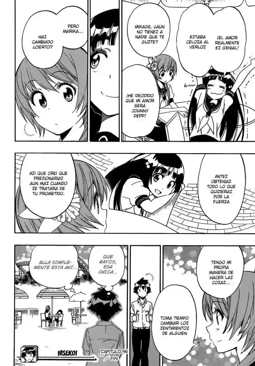 Nisekoi capítulo 96, página 20