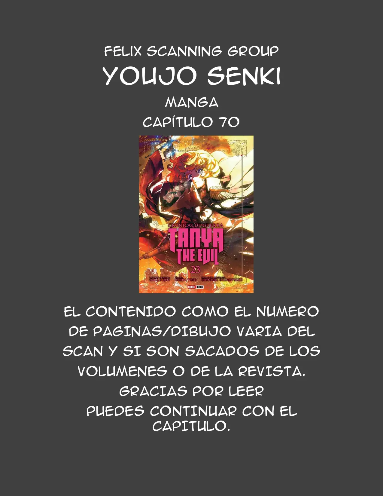 Youjo Senki capítulo 70, página 1