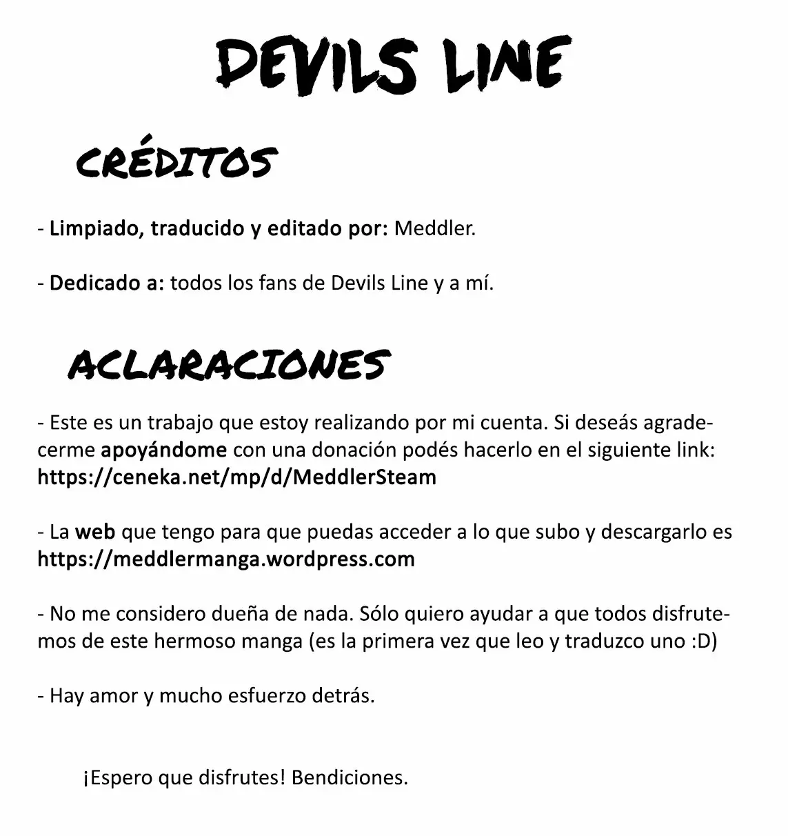 Devil's Line capítulo 61, página 1