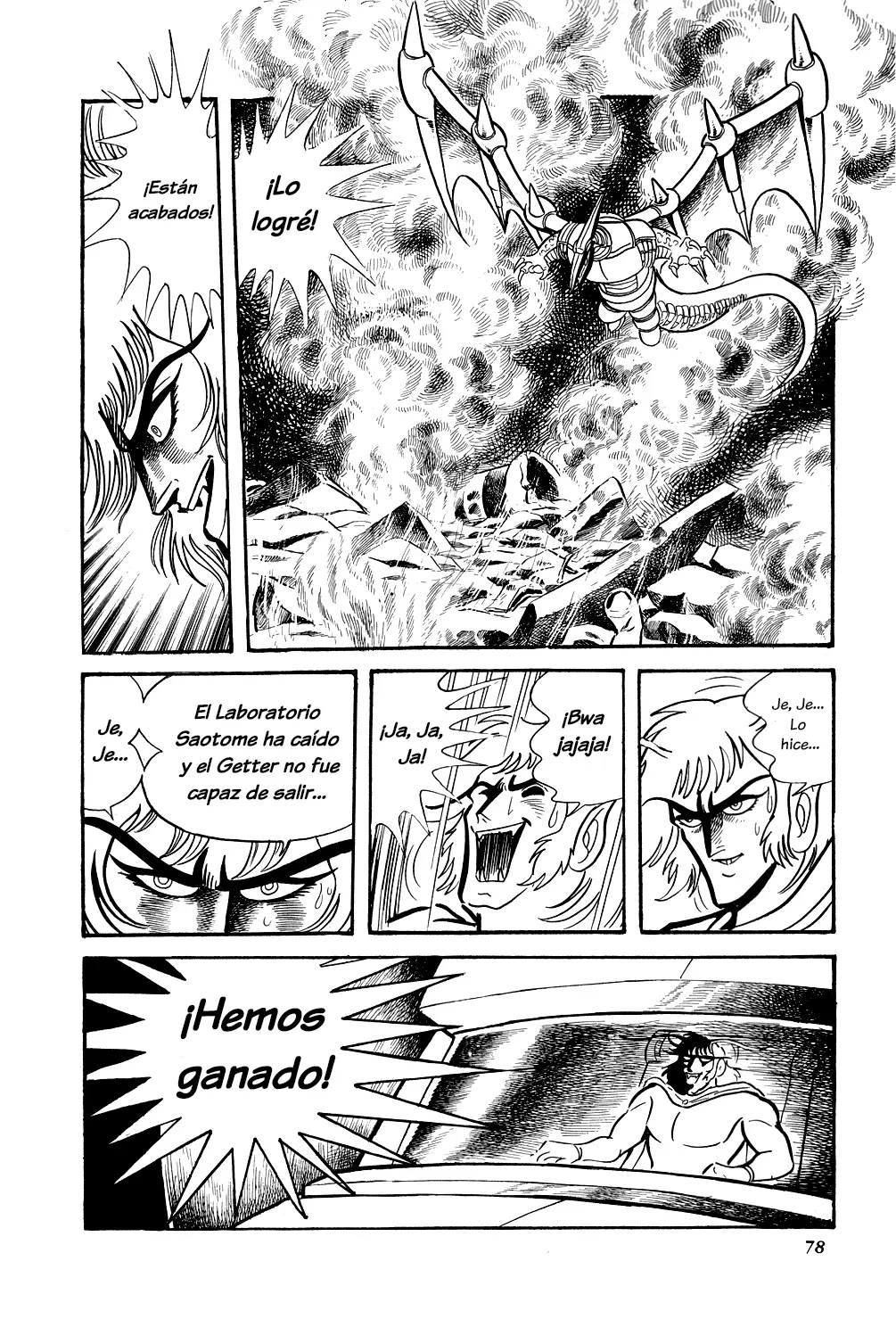 Getter Robo capítulo 8, página 75