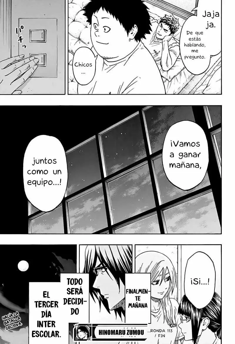Hinomaru Sumo capítulo 113, página 18