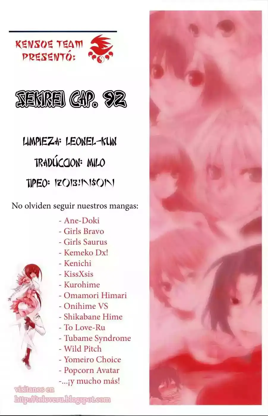 Sekirei capítulo 92, página 20