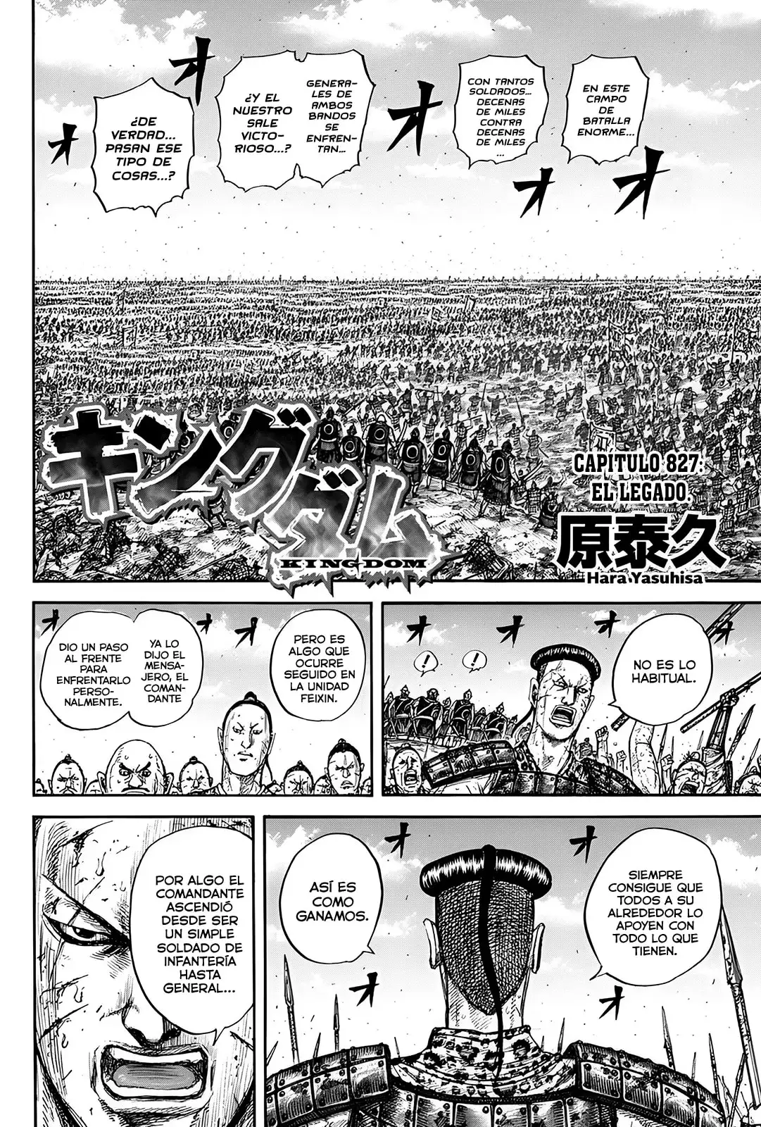 Kingdom capítulo 827, página 3