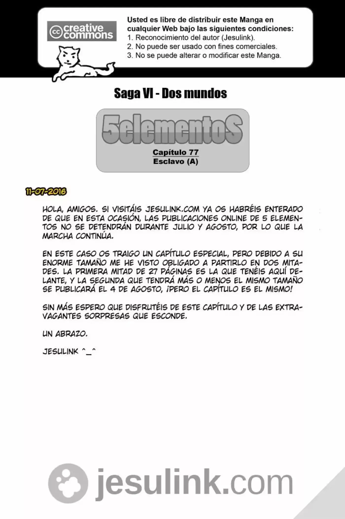 5 Elementos capítulo 77, página 1
