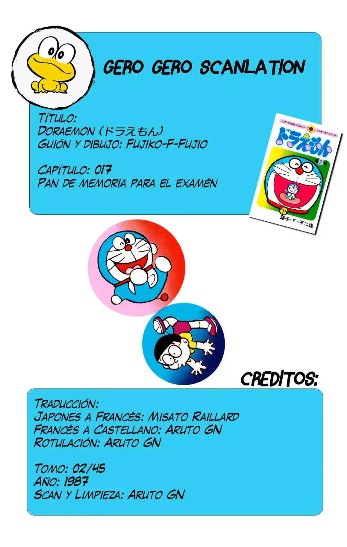 Doraemon capítulo 17, página 1