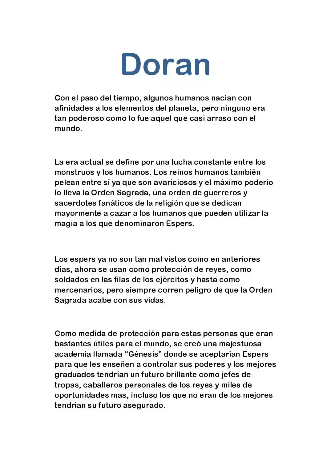 Doran capítulo 1, página 2