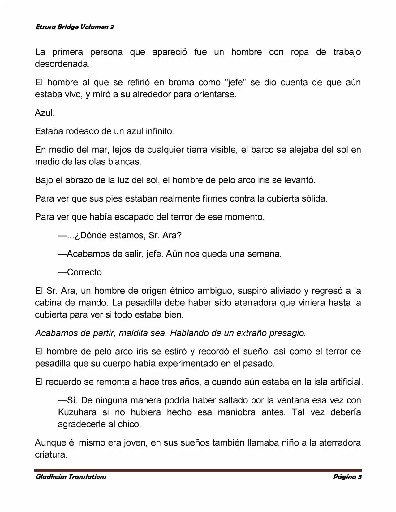 Etsusa Bridge (Novela) capítulo 13, página 5