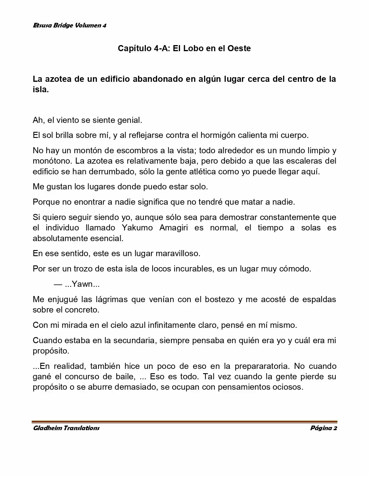 Etsusa Bridge (Novela) capítulo 21, página 2